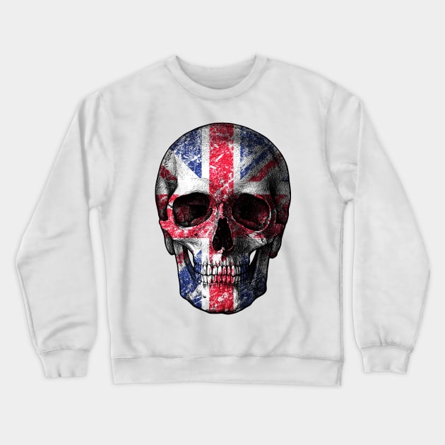 UK Skull Crewneck Sweatshirt by valentinahramov